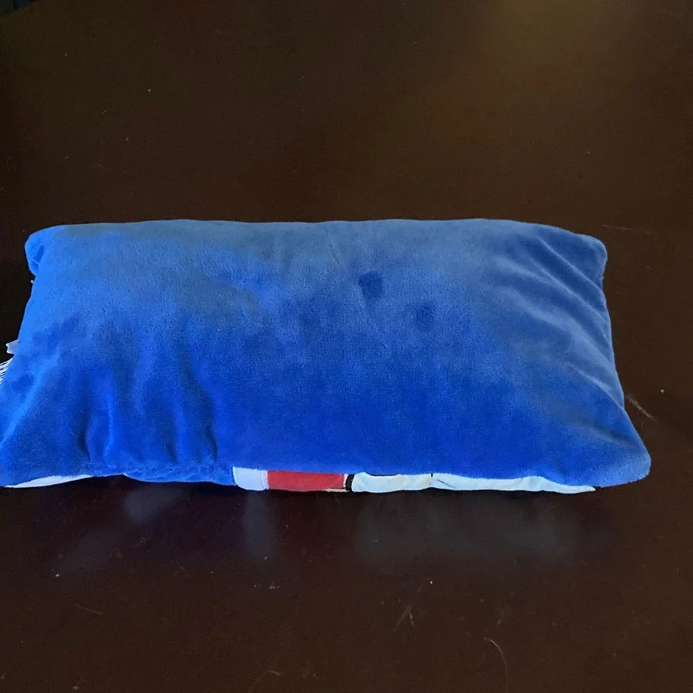 Bulldog Union Jack Dog Pillow - Blue, Red, and Tan